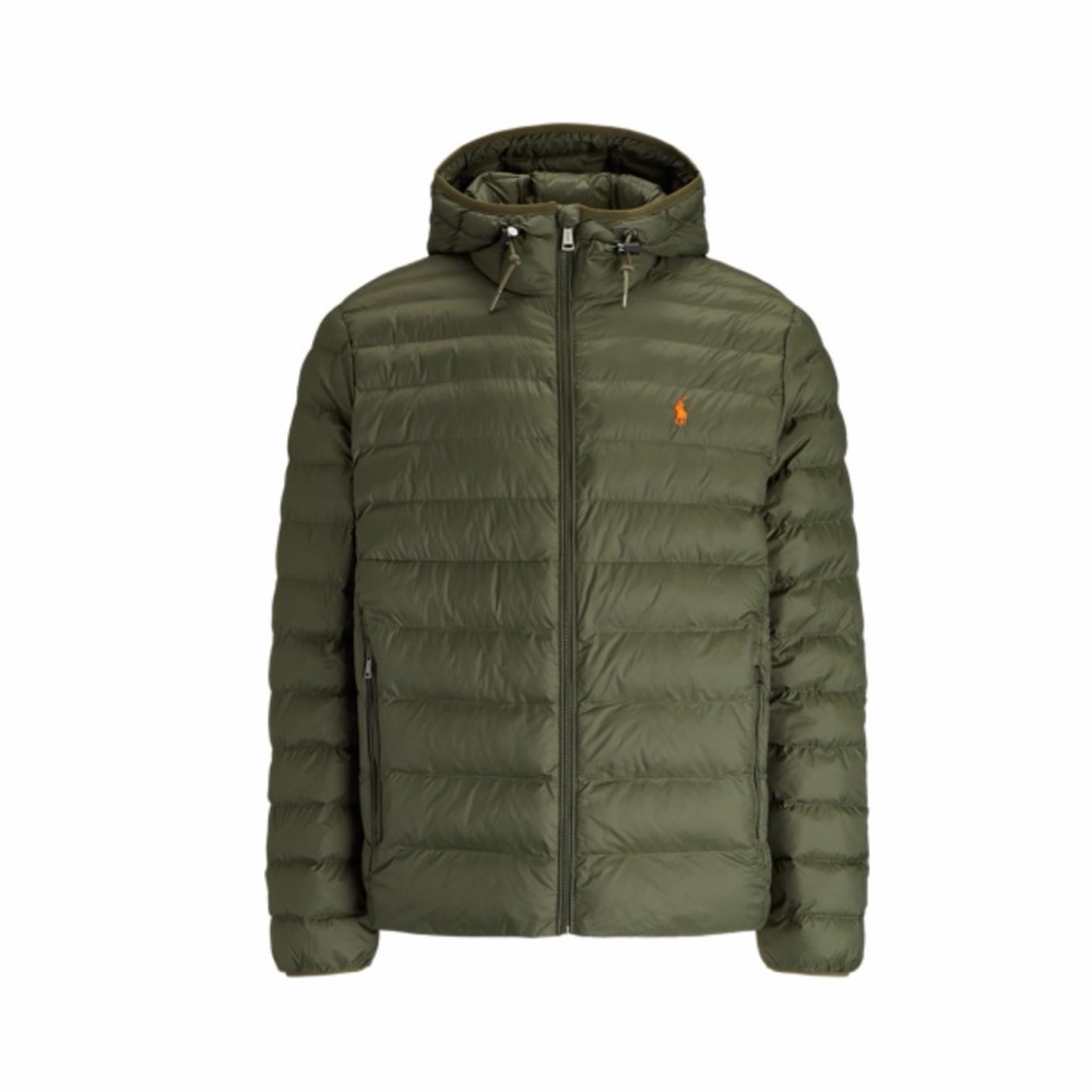 Ralph Lauren Men's Green Hooded Puffer Jacket